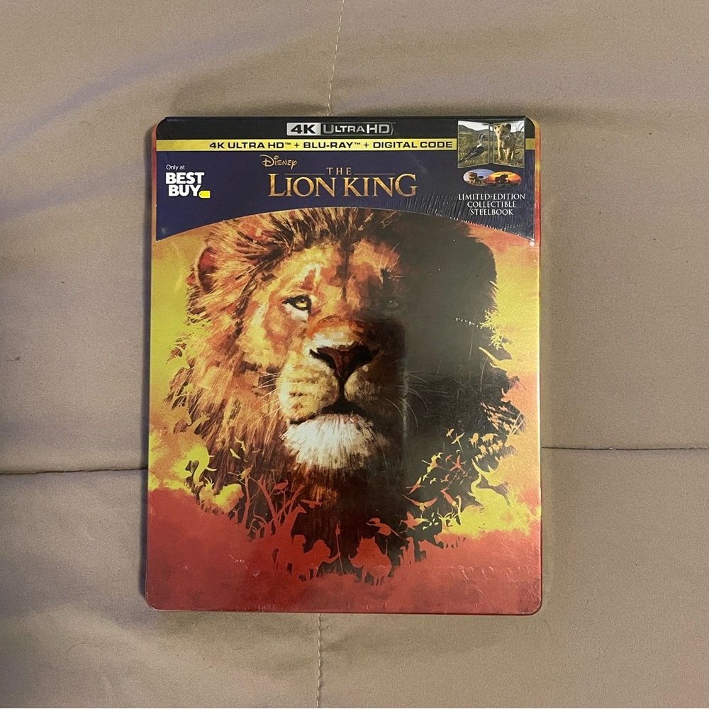 The Lion King 2019 Live Action Blu-Ray + Ultra 4K HD Collectible Steelbook